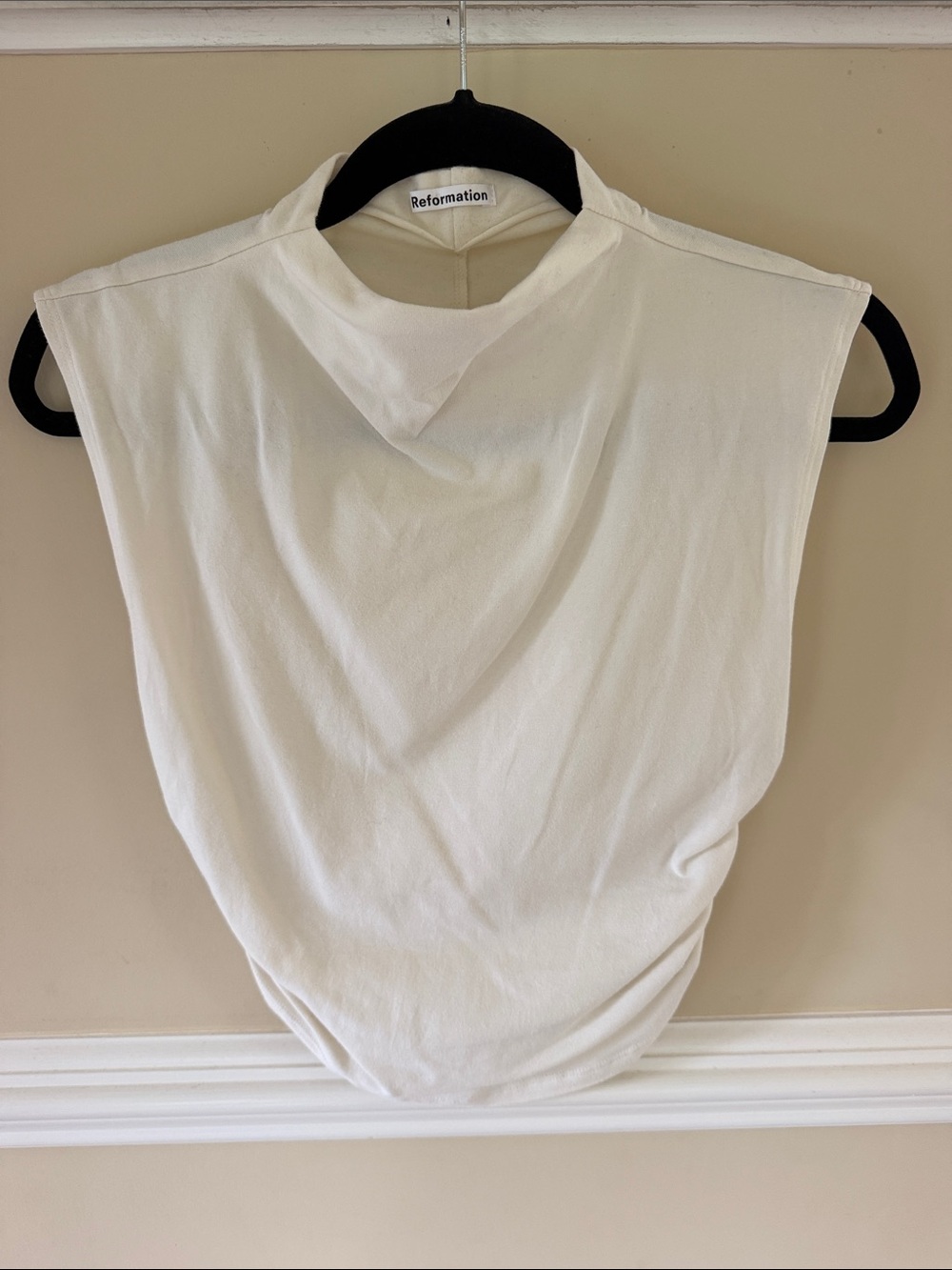 Reformation Cream Lindy Knit Top